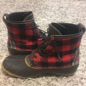 Men’s Bean Boots Checkered Size 9